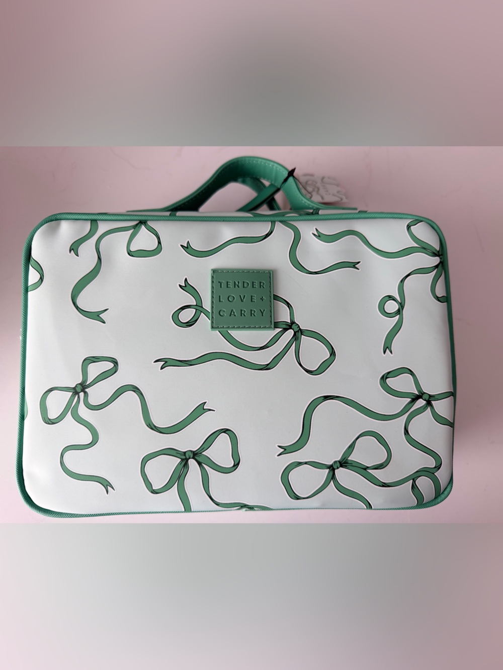 Tender Love + Carry Toiletry Bag Green Bows